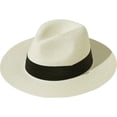 thumbnail image 1 of Sombrero de paja de verano plegable para mujer, con protección solar UPF50, de ala ancha, estilo fedora, para playa, 1 of 1