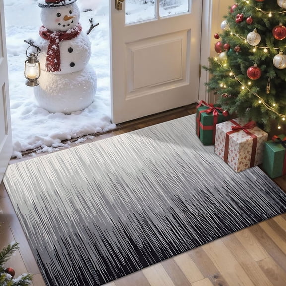 2x3 Entryway Rug Bathroom Rugs for Front Door Bedroom Kitchen, Washable Vintage Print Carpet, Floor Mat with Non Slip Backing