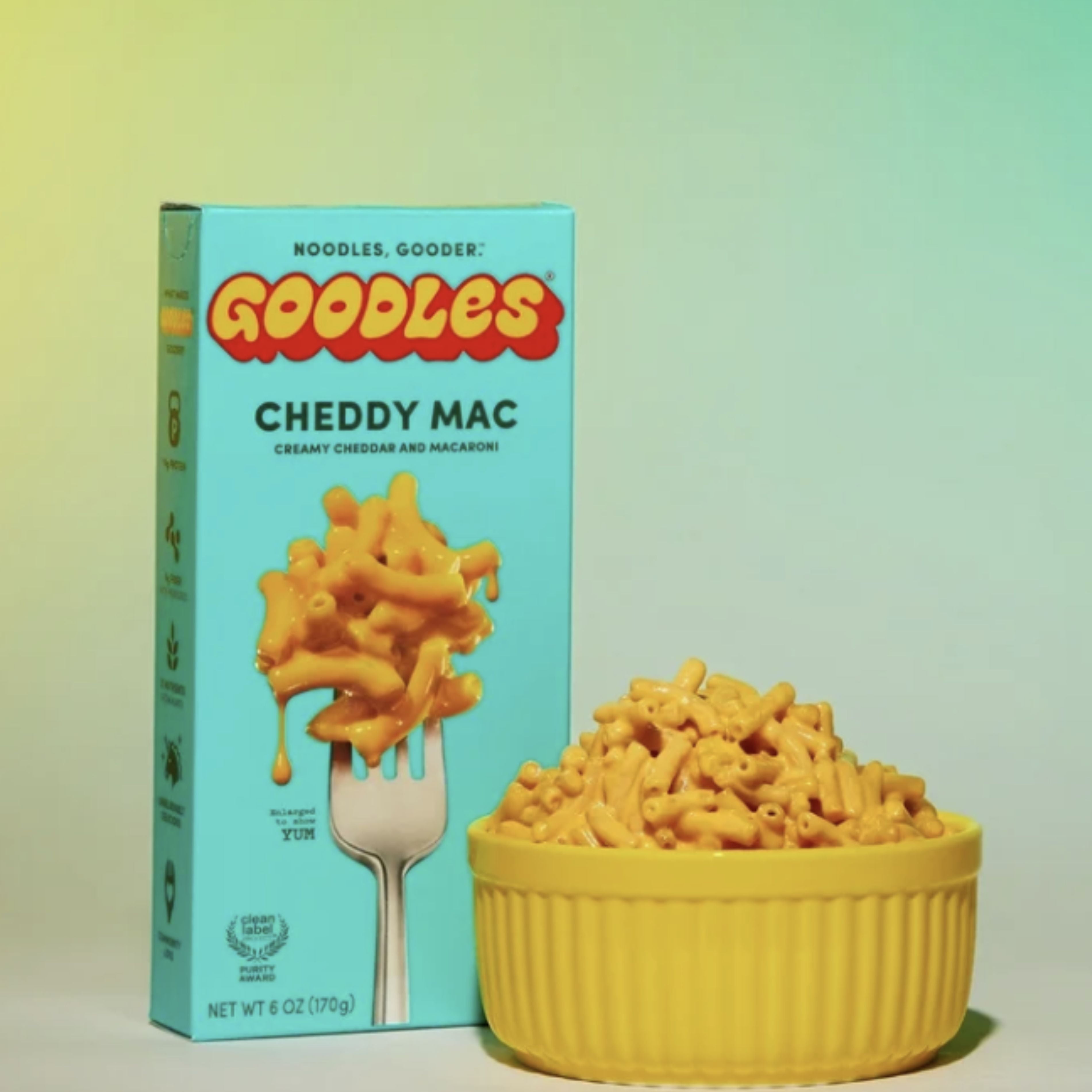 Goodles Mac and Cheese Variety Pack – Cheddy Mac Cheddar Macaroni & Shella Good White Cheddar Shells – High Protein Pasta Dinner Box, Non-GMO, 4 Count
