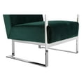 thumbnail image 6 of Pangea Home Dexter 17" Velvet & High Polished Steel Lounge Chair in Gray/Gold, 6 of 11