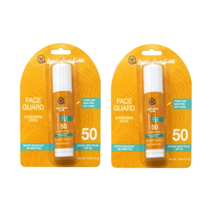 2 Pack of Australian Gold Face Guard SPF50 0.5 OZ