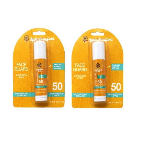2 Pack of Australian Gold Face Guard SPF50 0.5 OZ