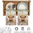 thumbnail image 5 of Spring Cow Floral Kitchen Towels Set of 1, Green Eucalyptus Leaves Linen Absorbent Dish Towels for Kitchen, Microfiber Hand Towel, Quick Drying Tea Towel for Cleaning Decorative Dishcloths, 5 of 7