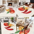 thumbnail image 5 of 6'x9' Area Rugs, Tomato Chili Indoor Outdoor Area Rug for Living Room Bedroom, Watercolor Fire Vegetable Washable Bathroom Rugs Kitchen Floor Carpet Mats Home Decor Aesthetic, 5 of 8