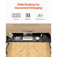 thumbnail image 4 of VEVOR Overbed Table Mobile Bed Side Desk 4 Wheels (2 with Brakes) & Power Socket, 4 of 9