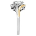 thumbnail image 4 of Brilliance Fine Jewelry White Topaz Diamond Ring in Sterling Silver and 10K Yellow Gold, 4 of 4