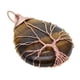 thumbnail image 3 of Precioso árbol de la  en alambre, collar con colgante de lágrima de piedras preciosas naturales, de fabricación de joyas de cris Ojo de tigre cristal oro rosa Baoblaze árbol de la vida colgantes, 3 of 8