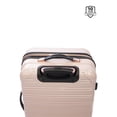 iFLY Hardside Luggage Fibertech 24 Inch Checked Luggage, Blush/Rose Gold