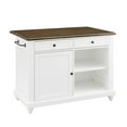 DHP Kelsey Kitchen Island with 2 Stools and Drawers, White