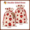 thumbnail image 2 of Fuzoiu Red Ladybug Print Christmas Gift Bag,Burlap Gift Bag with Drawstring Closure & Hang Tag,Perfect for Holidays, Birthdays, and Special Occasions-Small, 2 of 7