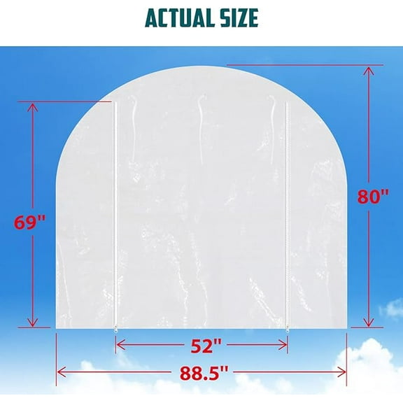 Replacement Door ONLY with Zipper for Different Size of Greenhouse,1pc