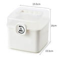 thumbnail image 2 of Abbracc First Aid Box with Portable Handle, Family Emergency , Multi-Purpose Box, Emergency Transparent Lid Box, Easy Accessibility White Single-Tier, 2 of 7
