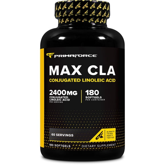 Primaforce Max CLA Supplement 2400 mg Per Serving, 180 Softgels, 60 Servings