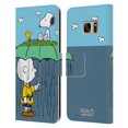 thumbnail image 1 of Head Case Designs Officially Licensed Peanuts Halfs And Laughs Charlie, Snoppy & Woodstock Leather Book Wallet Case Cover Compatible with Samsung Galaxy S7, 1 of 6