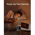 thumbnail image 4 of VictSing Modern Curved Design Projection Alarm Clock - 180° Rotatable Projector, 3-Level Brightness Dimmer, Progressive Volume, 9-Minute Snooze, 12/24H Format for Bedroom, 4 of 6