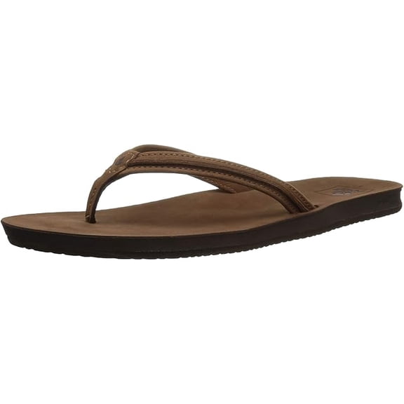 Reef Women's Cushion Bounce Swing Tobacco Leather Flipflop Sandal