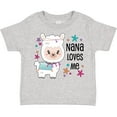 thumbnail image 3 of Inktastic Nana Loves Me Cute and Happy Llama Boys or Girls Toddler T-Shirt, 3 of 5