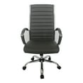 thumbnail image 3 of Corrigan Height Adjustable Faux Leather Office Chair, Large, Gray and Chrome, 3 of 9