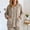Gray, variant on Women's Fleece Pajama Cardigan Button Front Bow Embossed Long Sleeve Bed Jacket with Pockets Cozy Warm Winter Sleepwear Top
