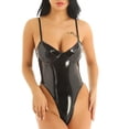 thumbnail image 1 of Lady Porno Body con cuello en V de piel sintética para mujerropa interior para dormir (negro XL) Tmvgtek Para estrenar, 1 of 1