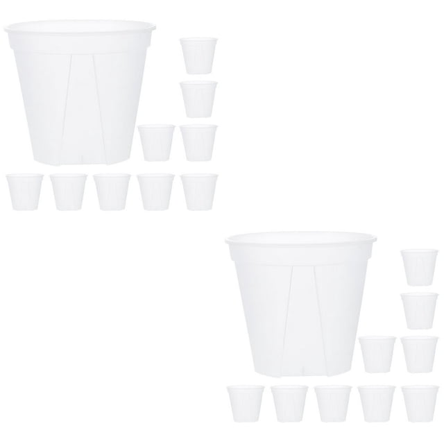 LEEYNEER 20 Pcs Transparent Flower Pot Nursery Pots Clear Flowers 6 Inch for Plants Orchid