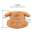 thumbnail image 2 of Charmgo Trucker Hat Clearance, Autumn and Winter Creative Pot Hat Korean Version Cute Imitation with Thick Plush Big Ears Fisherman Hat Bucket Hat Baseball Cap, Sun Hats for Women Black, 2 of 2