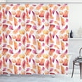 thumbnail image 1 of Ambesonne Feather Shower Curtain, Quills with Brush Marks, 69"Wx84"L, Orange Beige Purple, 1 of 3