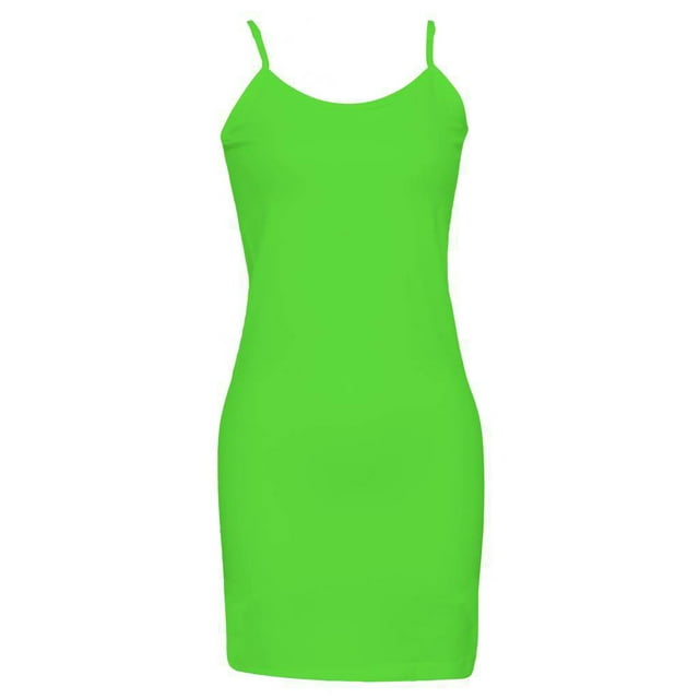 Camisole Longue Fine à Bretelles pour Femmes - Lime
