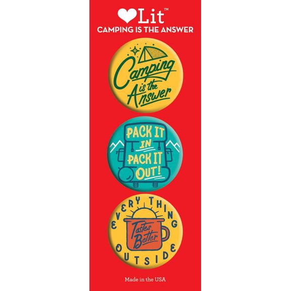 Camping Is the Answer 3-Button Assortment (Other merchandise)