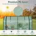 thumbnail image 5 of Costway 47" x 22" x 24" Portable Mini Greenhouse with 2 Zipper Doors & Ground Stakes Green, 5 of 8