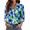 Blue-Green-Floral, variant on Womens Button Down Shirts Boho Floral Printed Long Sleeve Blouses Business Work Shirt Dressy Casual Loose Tops