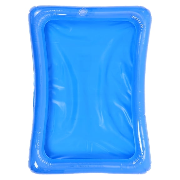 YUYUETIME 1Set Inflatable Serving Tray 47.2x16.5in Blue PVC Floating Table Top for Buffet