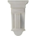 thumbnail image 3 of Ekena Millwork 6 1/2"W x 6 1/2"D x 12"H Raised Fluting Wood Vintage Decor Corbel, Chalk Dust White, 3 of 6