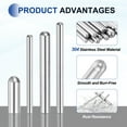 thumbnail image 3 of 8 Pcs 4x50 mm 304 Stainless Steel Dowel Pins, Round Head Flat Chamfered End Metal Dowel Pin Shelf Support Pegs Rod Fasten Elements, 3 of 6