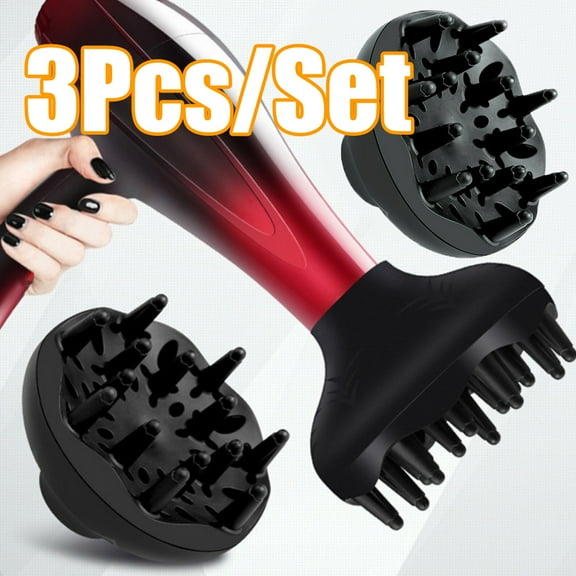 Zhaomeidaxi 3Pcs Hair Diffuser for Curly Hair and Natural Wavy Hair, Diffuser Attachment for Hair Dryer, Professional Salon Tool
