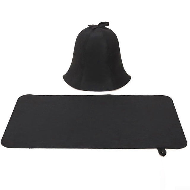 Felt Sauna Hat for Heat Protection, Scalp and Hair Care, Head and Ear Comfort (1 Set)