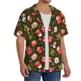 thumbnail image 2 of Kdxio Men's Hawaiian Shirt for Men Short Sleeve Shirt red green coffee cup Summer Casual Holiday Beach Button Down T-Shirts, 2 of 5