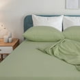 thumbnail image 6 of PiccoCasa Brushed Polyester Microfiber Fabric Bed Sheets Bedding Set 4-Piece, Olive Green Full, 6 of 8