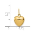 thumbnail image 3 of 14K Yellow Gold Charm Pendant Polished 3-D Heart, 3 of 3