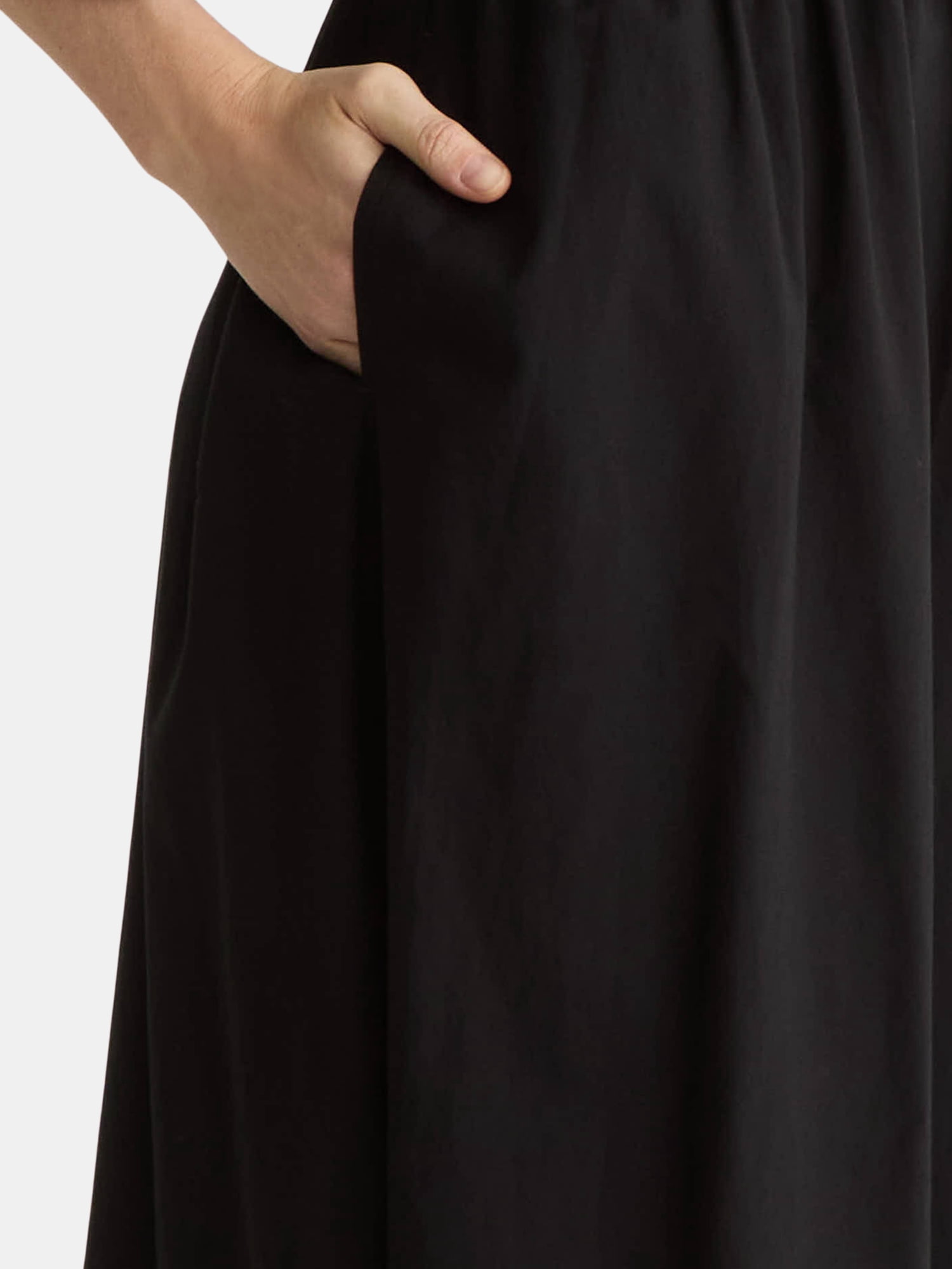 Time and Tru Women's Cinch Waist Midi Dress with Puff Sleeves, Sizes XS-XXXL