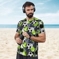 thumbnail image 4 of Wukai Football Print Men's Short-Sleeved Mesh T-Shirt,Quick-Dry Short Sleeve Workout T-Shirt-, 4 of 8