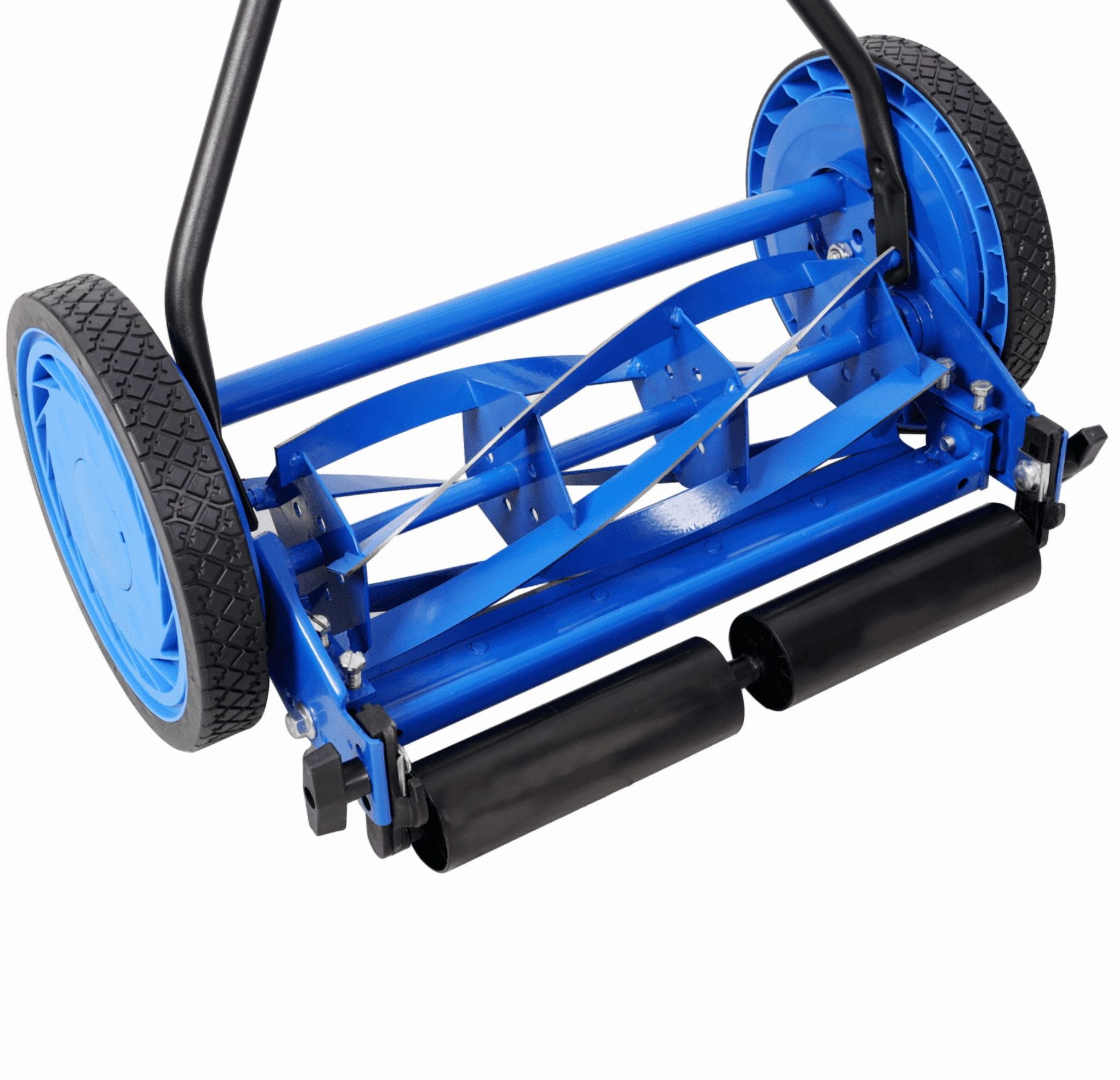 16in Blue Push Reel Lawn Mower Manual Grass Cutter