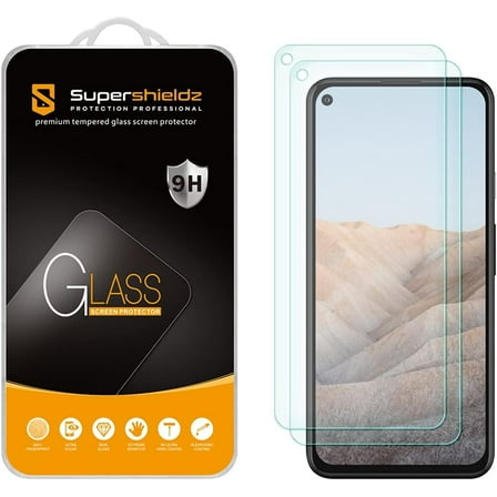 (2 Pack) Supershieldz Designed for Google Pixel 5a 5G Tempered Glass Screen Protector, Anti Scratch, Bubble Free