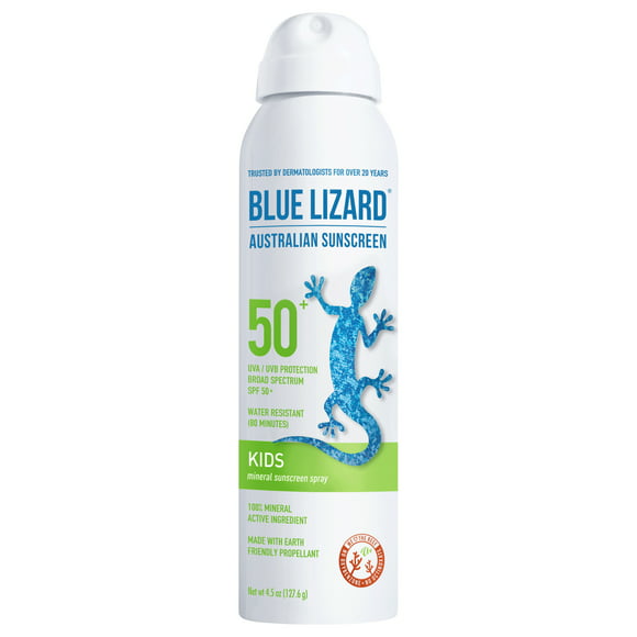 Blue Lizard Kids SPF 50+ Mineral Sunscreen Spray, Broad Spectrum, 4.5 oz