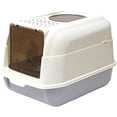 thumbnail image 2 of Fully Enclosed Cat Litter Box with Lid, Splash-Proof and Leak-Proof, High Edges, Odorless Design, Gray, 2 of 7
