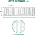 thumbnail image 5 of Arf Pets Freestanding Dog Gate, Wooden 6-Panel Pet Fence with Door, Foldable, 120 x 31.5 in, 5 of 8