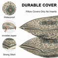 thumbnail image 4 of Waterproof Throw Pillow Covers Set of 2, 16x16 Inch Boho Green Decorative Pillowcases Outdoor Pillow Slip Cushion Covers Set for Couch Tent Ethnic Southwestern Retro Geometric, 4 of 7