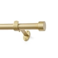 thumbnail image 3 of Threadmade Serena Single Curtain Rod with Contemporary Cap Finial, Soft Gold - 32"W x 78"L, 3 of 6