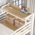 thumbnail image 6 of Bellemave Triple Bunk Bed with Storage Stairs and 2 Charging Station, Heavy Duty Metal Triple Bed Frame Twin Over Twin and Twin with Drawers and Shelves Headboard for 3 Kids Teens, White, 6 of 10