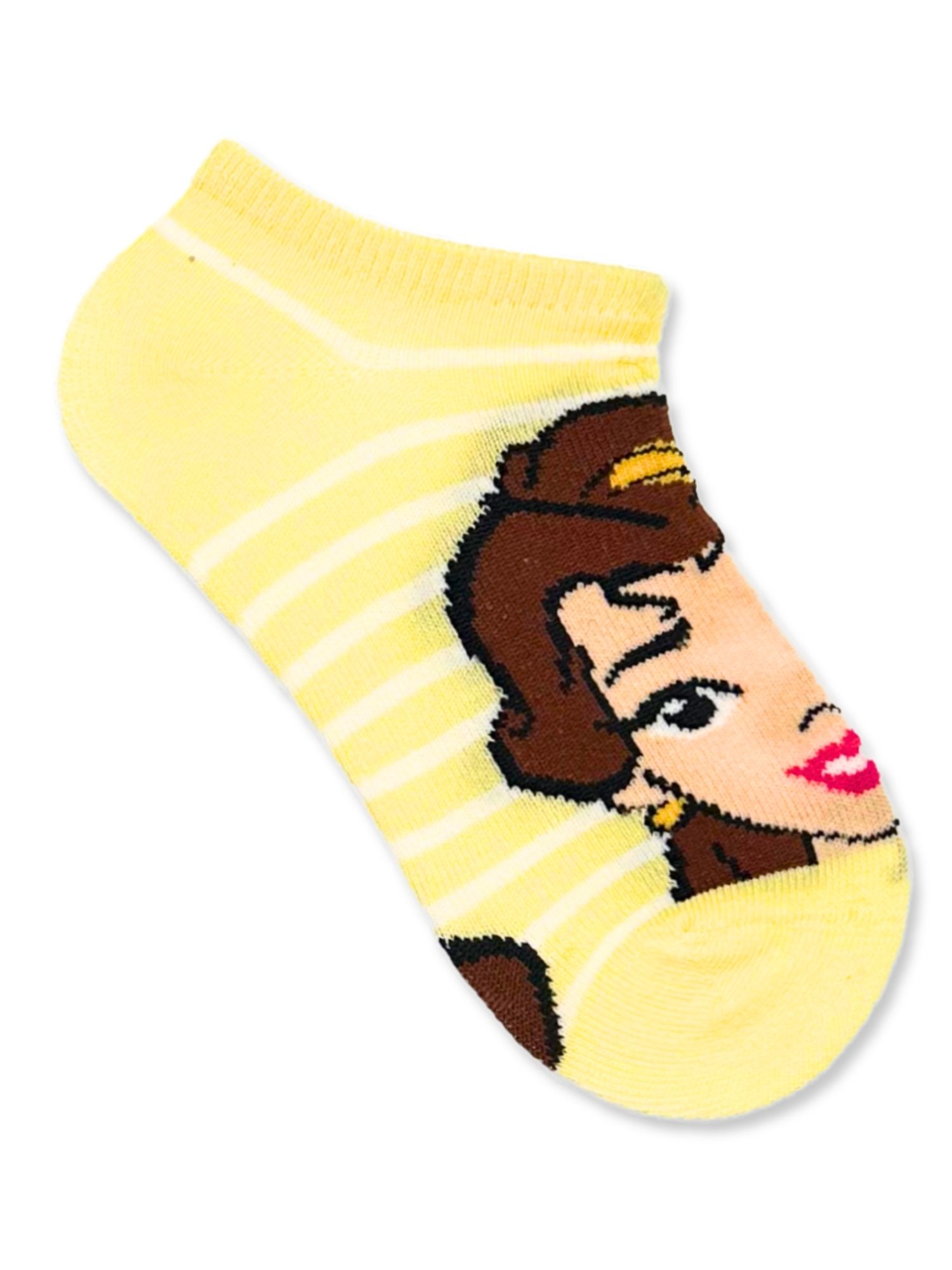 Disney Princess Girls No-Show Socks, 6-Pack, Sizes S-L